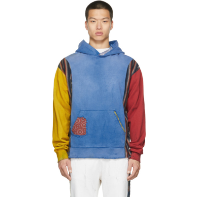 Alchemist Colour-block Pullover Hoodie In Blue