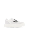 Mm6 Maison Margiela Logo Leather Blend Slip-on Sneakers In White