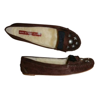 Pre-owned Marc By Marc Jacobs Flats In Brown