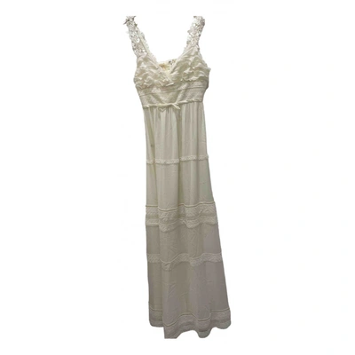 Pre-owned Giambattista Valli Silk Maxi Dress In White