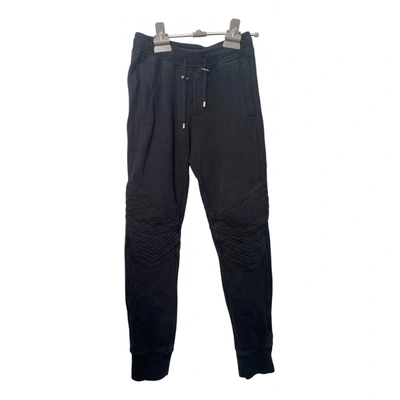 Pre-owned Balmain Trousers In Anthracite