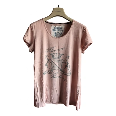 Pre-owned Burberry T-shirt In Pink