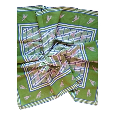Pre-owned Gucci Silk Handkerchief In Green