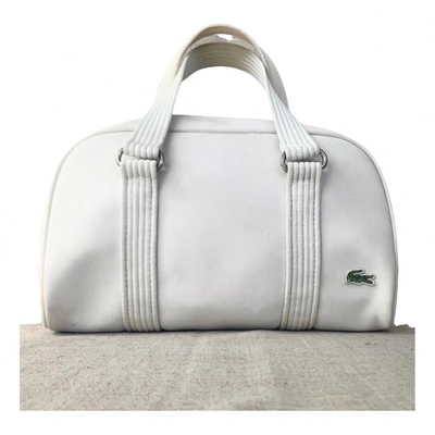Pre-owned Lacoste Cloth Handbag In White