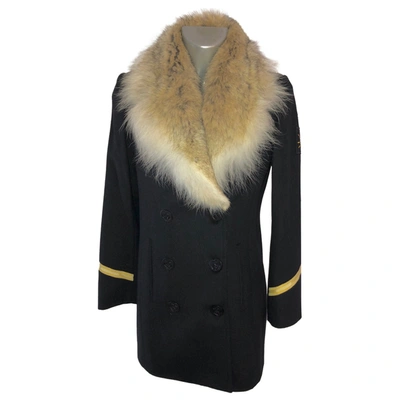 Pre-owned Sam Rone Wool Parka In Black