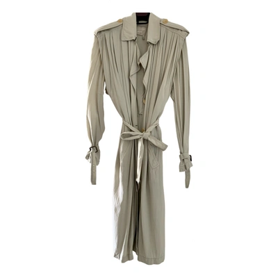 Pre-owned Lanvin Trench Coat In Beige