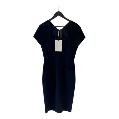 Pre-owned Roland Mouret Wool Mid-length Dress In Black