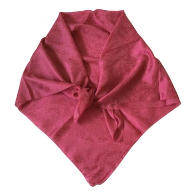 Pre-owned Saint Laurent Silk Handkerchief In Pink
