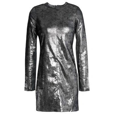 Pre-owned Rta Leather Mini Dress In Metallic
