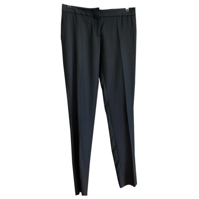 Pre-owned Valentino Wool Chino Pants In Black