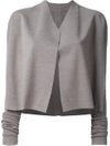 RICK OWENS RICK OWENS V-NECK CARDIGAN - GREY,RP16F2650CHML11634166