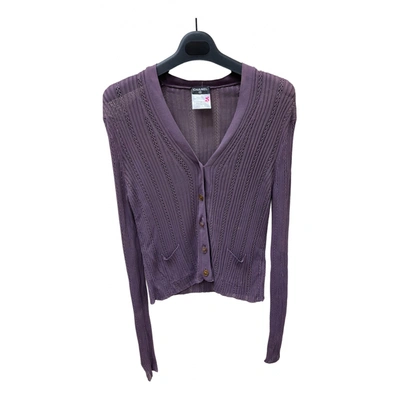 Pre-owned Chanel Cardigan In Purple