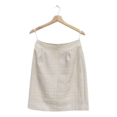 Pre-owned Burberry Cashmere Mid-length Skirt In Beige