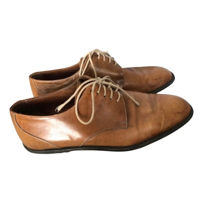Pre-owned Dries Van Noten Leather Lace Ups In Brown