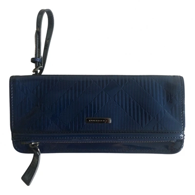Pre-owned Burberry Wallet In Blue