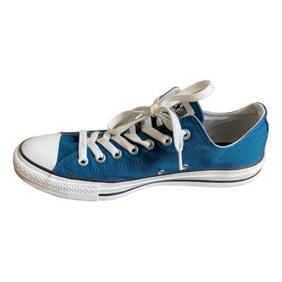 Pre-owned Converse Cloth Trainers In Black