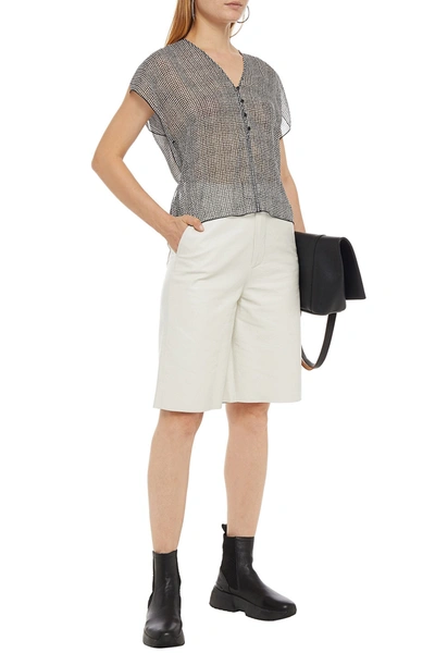 Rag & Bone Printed Silk-blend Chiffon Blouse In Black