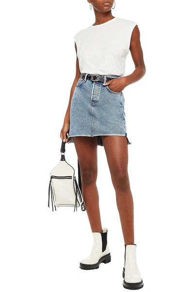 Rag & Bone Denim Mini Skirt In Blue