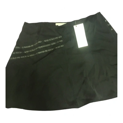 Pre-owned John Richmond Silk Mini Skirt In Black