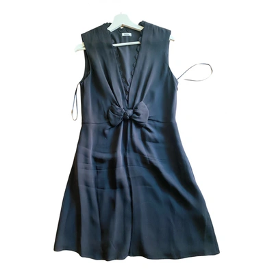 Pre-owned Issa Silk Mid-length Dress In Black