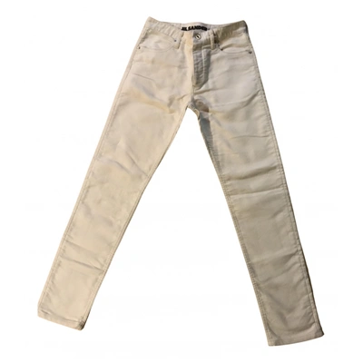 Pre-owned Jil Sander Slim Jeans In Ecru