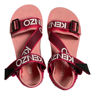 Pre-owned Kenzo Cloth Sandals In Pink