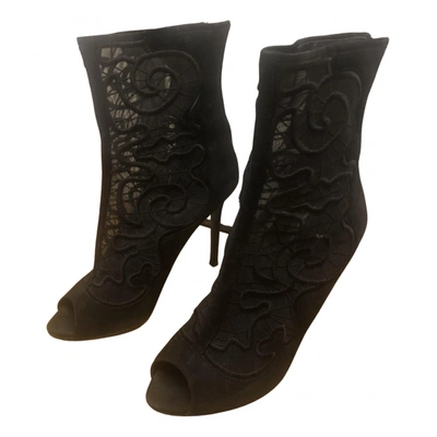 Pre-owned Nicholas Kirkwood Ankle Boots In Black