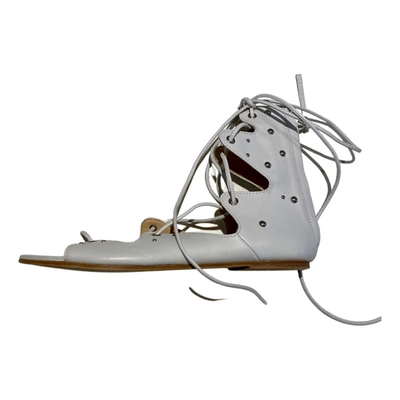 Pre-owned Iro Leather Sandal In White