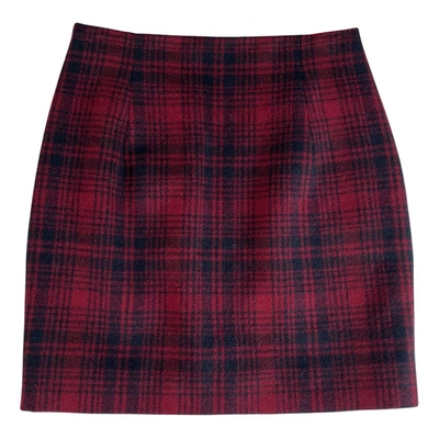 Pre-owned Dsquared2 Wool Mini Skirt In Red