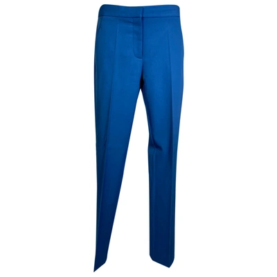 Pre-owned Stella Mccartney Wool Chino Pants In Blue