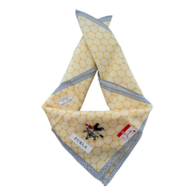 Pre-owned Furla Silk Handkerchief In Yellow