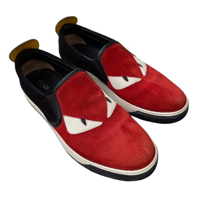 Pre-owned Fendi Low Trainers In Red