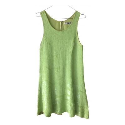 Pre-owned Katharine Hamnett Glitter Mini Dress In Green