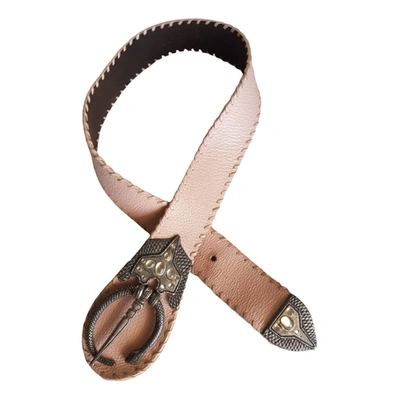 Pre-owned Roberto Cavalli Leather Belt In Pink