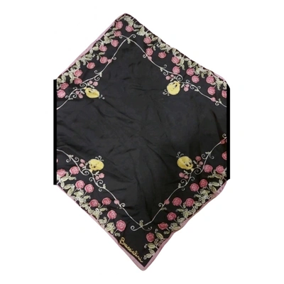 Pre-owned Braccialini Silk Handkerchief In Black