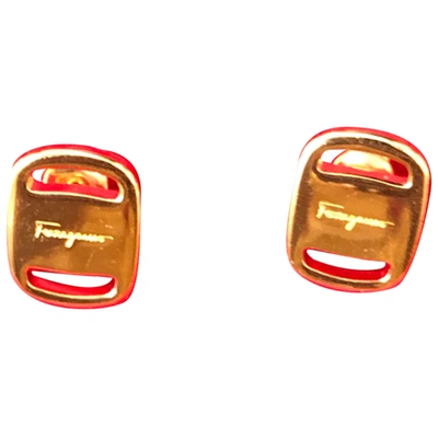 Pre-owned Ferragamo Earrings In Gold