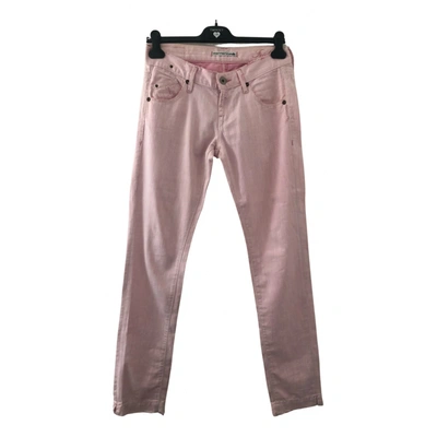 Pre-owned Fornarina Straight Jeans In Pink