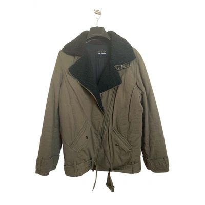 Pre-owned The Kooples Parka In Khaki