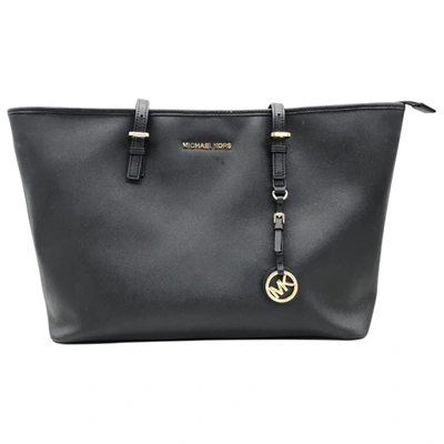 Pre-owned Michael Kors Leather Tote In Black