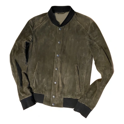 Pre-owned Drome Leather Jacket In Green