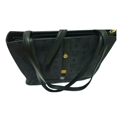 Pre-owned Mcm Cloth Handbag In Black