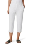 Eileen Fisher Petite Organic Cotton Ponte Tapered Capri Pants In White