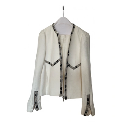 Pre-owned Maje Fall Winter 2019 Short Vest In White