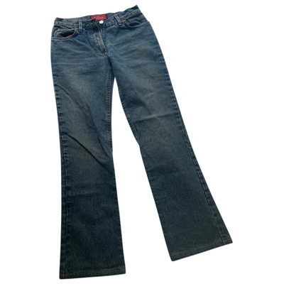 Pre-owned Valentino Bootcut Jeans In Blue