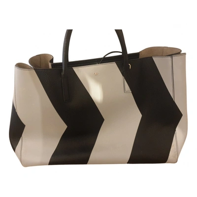 Pre-owned Anya Hindmarch Leather Tote In White