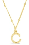 Sterling Forever 14k Gold Plated Sterling Silver Initial Necklace In Gold-c