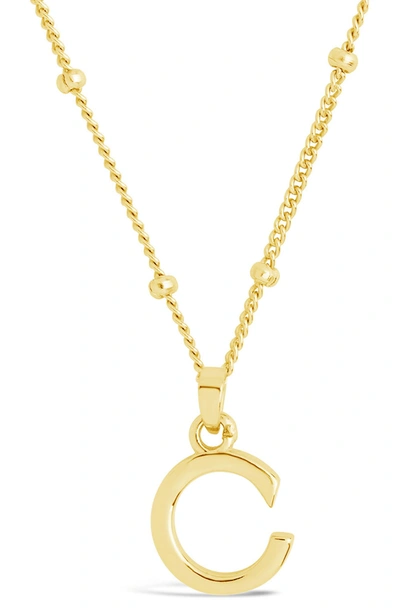 Sterling Forever 14k Gold Plated Sterling Silver Initial Necklace In Gold-c