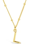 Sterling Forever 14k Gold Plated Sterling Silver Initial Necklace In Gold-l
