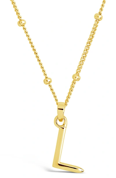Sterling Forever 14k Gold Plated Sterling Silver Initial Necklace In Gold-l