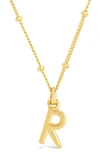 Sterling Forever 14k Gold Plated Sterling Silver Initial Necklace In Gold-r